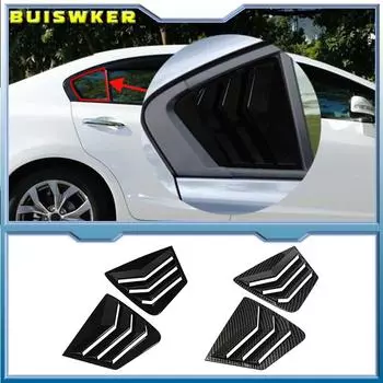 1 пара оконных жалюзи для Honda Civic 9th 2011-2015, передние треугольные жалюзи на окна, шторки, накладки, наклейки, вентиляционные отверстия