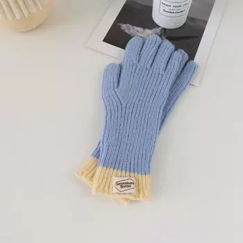 1 пара осенне-зимних однотонных удлиненных перчаток, женские теплые перчатки на ощупь, мягкие липкие перчатки с разделенными пальцами для велоспорта, теплые студенческие перчатки