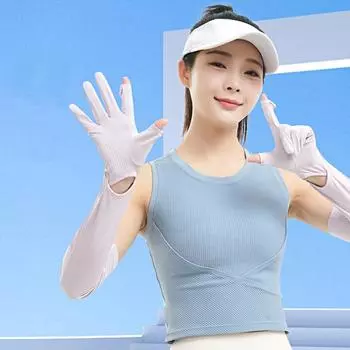 1 пара открытых рукавов, универсальных, с сенсорным экраном, практичных, с защитой рук, простота, солнцезащитный чехол Lce Silk, устойчивый к ультрафиолетовому излучению