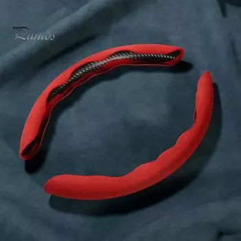 1 пара отлично впитывающих пот чехлов на руль на все времена года, универсальные чехлы на руль автомобиля, подушки, аксессуары для интерьера 38cm серый