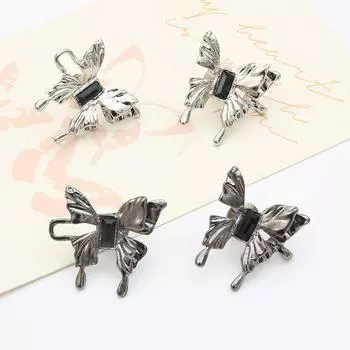 1 пара/пакет, сплав, вода, бриллианты, бабочка, пряжка на талии, съемная пряжка для ногтей, аксессуары для самостоятельного изготовления одежды серебряный