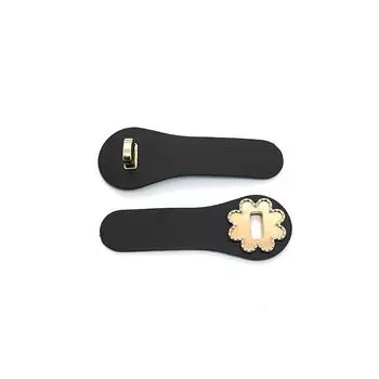 1 пара пальто DIY пуговицы высокого качества свитер ручной работы высококачественная кожа металлическая пряжка ветровка 1 Pair чёрный