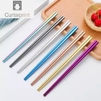 1 пара палочек для еды из нержавеющей стали, портативные нескользящие палочки для еды, посуда, 23 см, китайские палочки для еды, посуда, кухонные инструменты серебряный