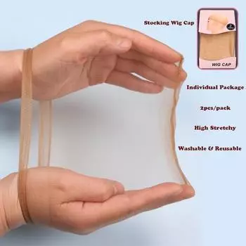 1 пара, парик, шляпа, эластичный, невидимый, дышащий, прозрачный, натуральный, телесный, ультратонкий, женский, парик спереди, синтетические волосы, сетка, чулок