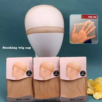 1 пара, парик, шляпа, эластичный, невидимый, дышащий, прозрачный, натуральный, телесный, ультратонкий, женский, парик спереди, синтетические волосы, сетка, чулок