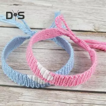 1 пара парных браслетов на руку с кисточками, милые регулируемые цвета, подходящие по цвету, с сердечками, романтическая любовь, символика, браслет на День святого Валентина, годовщины, подарок 6