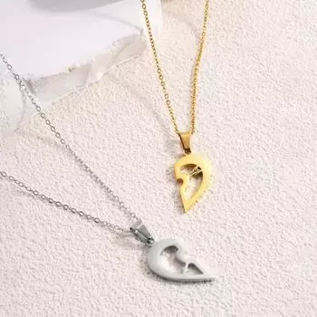 1 пара парных ожерелий с романтическим символом любви и сердцем, парные ожерелья на День святого Валентина