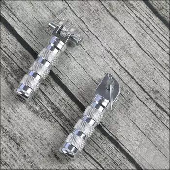 1 пара педалей для ног из алюминиевого сплава с ЧПУ, винтажные, для мотоцикла, квадроцикла, модифицированные