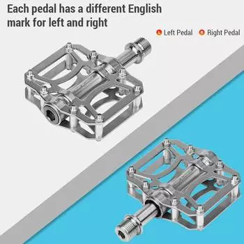 1 пара педалей для шоссейного горного велосипеда, 3 подшипника, велосипедные педали, плоские педали из титанового сплава, легкие серебряный
