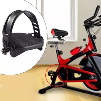 1 пара педалей для велотренажеров с ремнями 9/16 дюйма или 1/2 дюйма, стационарная педаль для фитнеса Short 12.7mm spindle