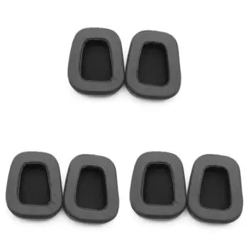 1 пара пенопластовых амбушюр, подушка для наушников для Logitech G633 G933 (Белковая кожа)