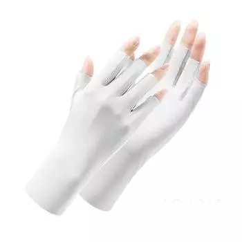 1 пара перчаток без пальцев, летние солнцезащитные перчатки с защитой от ультрафиолета, разноцветные перчатки для женщин, перчатки для вождения, эластичные, женские, для сенсорного экрана, лед розовый