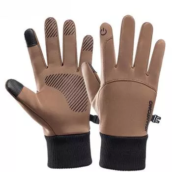 1 пара перчаток для активного отдыха, осень-зима, мягкие, теплые, с сенсорным экраном, противоскользящие, водонепроницаемые, ветрозащитные, для велоспорта, альпинизма, катания на лыжах, унисекс M