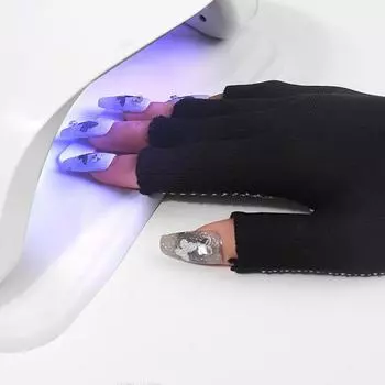 1 пара перчаток для дизайна ногтей, перчатки для защиты от ультрафиолета, защитные перчатки для дизайна ногтей, инструменты для дизайна ногтей, перчатки со светодиодной лампой, маникюрный инструмент для ногтей
