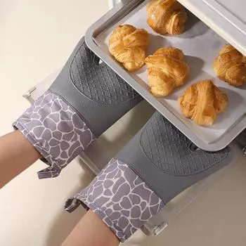 1 пара перчаток для духовки, силиконовые перчатки, устойчивые к высоким температурам, противоожоговые и нескользящие, для кухни, микроволновой печи, выпечки, десертов, инструментов