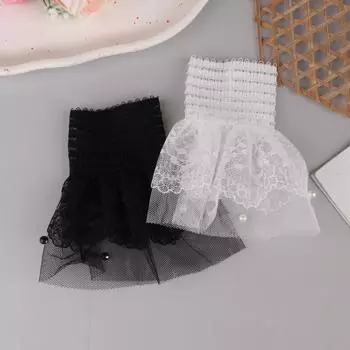 1 пара перчаток для фото из тюля для дизайна ногтей, искусственные плиссированные манжеты для маникюра, реквизит для фотосъемки, типсы для ногтей, демонстрационный рукав, модные аксессуары