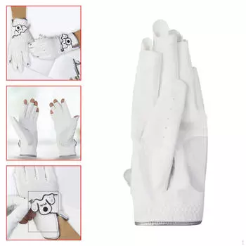 1 пара перчаток для гольфа без пальцев, варежка, дышащая, мягкая, легкая, женская перчатка для гольфа 18