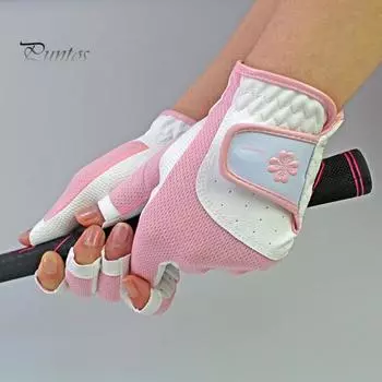 1 пара перчаток для гольфа Противоскользящие силиконовые поглощающие пот дышащие сенсорные экраны Мужчины Женщины Левая правая рука Спортивные перчатки на открытом воздухе Аксессуары для гольфа M белый