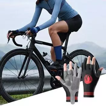 1 пара перчаток для рыбалки, солнцезащитные перчатки для езды на велосипеде, отличное трение, тонкий эластичный лед жёлтый