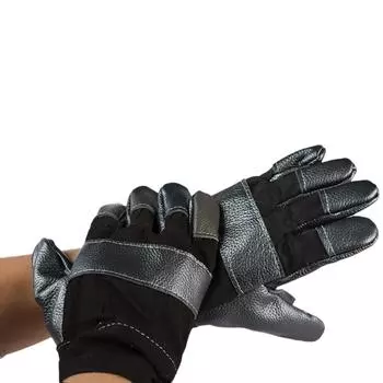 1 пара перчаток для сварки, утолщенные теплоизоляционные перчатки для механической обработки, защитные перчатки для труда чёрный