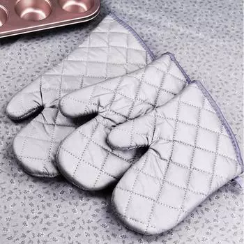 1 пара перчаток для выпечки в духовке, толстые термостойкие хлопковые перчатки для духовки, держатели для кастрюль, кухонные рукавицы, необходимые на кухне Small