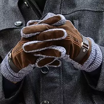 1 пара перчаток из флиса для защиты рук, эластичные мягкие мужские перчатки одинакового цвета для езды на велосипеде One Size чёрный