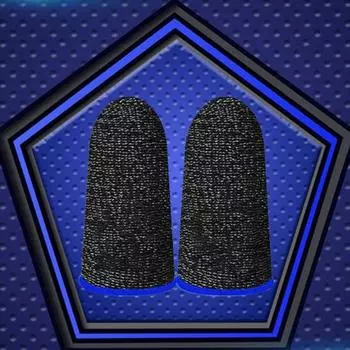 1 пара перчаток на палец с защитой от пота, чувствительных ультратонких перчаток с сенсорным экраном и кончиками пальцев для видеоигр для мобильных игр PUBG жёлтый