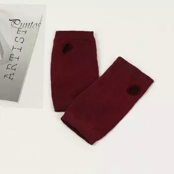 1 пара перчаток осень-зима без пальцев трикотажные высокоэластичные нескользящие наручные перчатки чистый цвет сохраняют тепло ветрозащитные перчатки для велоспорта письма и набора текста черный белый