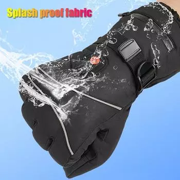 1 пара перчаток с электрообогревом, водонепроницаемые зимние перчатки, ветрозащитные, сенсорные, 3 скорости, для мужчин и женщин, для мотоциклов, для спорта, пешего туризма