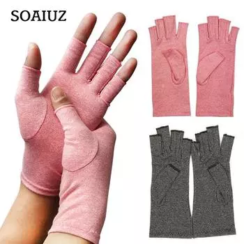 1 пара перчаток с рукавами, перчатки для лечения артрита, модные перчатки для поддержки запястья M серый