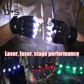 1 пара перчаток со светодиодным фонариком, многоцелевые перчатки для рыбалки, походов, кемпинга, ремонта, работы, без помощи рук, с 8 светодиодами для мужчин, папы, мужа, рождественский подарок зелёный