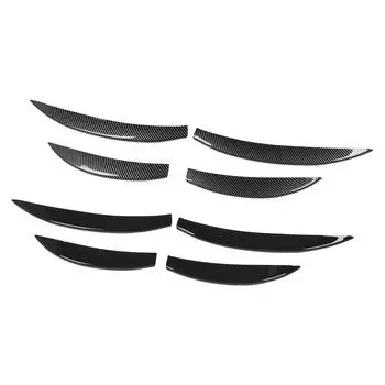 1 пара переднего бампера сплиттер решетка отделка стильный вид спойлер диффузор решетка отделка полоса замена Carbon Fiber Style