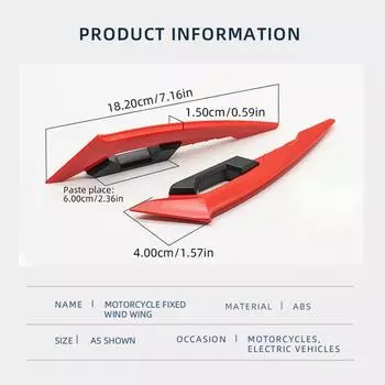 1 пара передних обтекателей мотоцикла, спойлеры, динамические наклейки на крылья, аэродинамические аксессуары для мотоцикла, карбоновый черный цвет