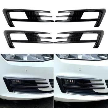 1 пара передних противотуманных фар из АБС-пластика, накладка на решетку радиатора для VW Golf 7 MK7 2014-2017 до рестайлинга