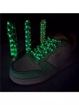 1 пара персонализированной и универсальной повседневной спортивной обуви со шнурками и веревками, а также 1 пара светящейся обуви со светящимися шнурками Shoelaces