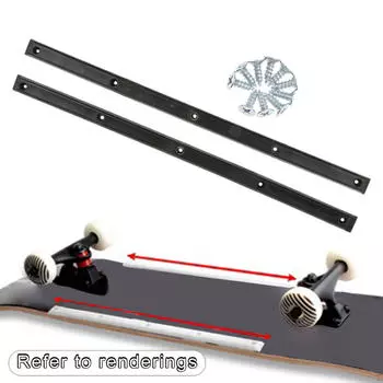 1 пара пластиковых направляющих для скейтборда с крепежными винтами чёрный