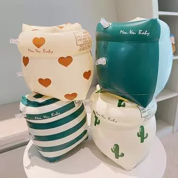 1 пара плавающих нарукавников с круглыми рукавами, двойная воздушная подушка, надувные поплавки для бассейна, ПВХ-печать, для взрослых и детей, плавательное оборудование