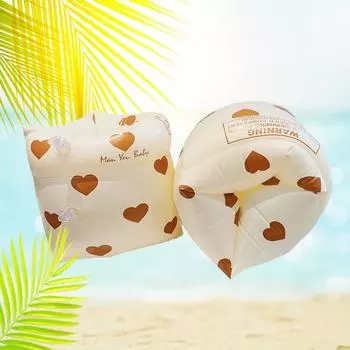 1 пара плавающих нарукавников с круглыми рукавами, двойная воздушная подушка, надувные поплавки для бассейна, ПВХ-печать, для взрослых и детей, плавательное оборудование