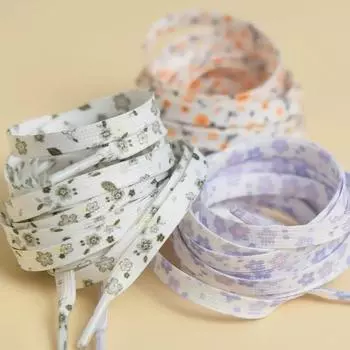 1 пара плоских туфель с принтом, шнурки, маленькие белые туфли, шнурки, парусиновые туфли, повседневные шнурки, длина 80/100/120/140/160 см 80cm