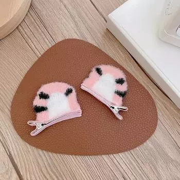 1 пара плюшевых заколок для волос с тигровыми ушками, ухо животного, зажим для волос в виде утконоса, заколка для волос, аксессуары для волос для женщин и девочек, реквизит для фотосессии, подарок на день рождения, Рождественский подарок оранжевый