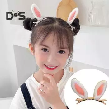 1 пара плюшевых заколок для волос с кроличьими ушками, заколка для волос с заячьими ушками, заколка для волос, аксессуары для волос для женщин и девочек, реквизит для фотосессии, подарок на день рождения, Рождественский подарок синий