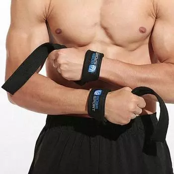 1 пара подъемных ремней для мужчин и женщин, противоскользящая лента для тяжелой атлетики, бодибилдинга, пауэрлифтинга, силовых тренировок, домашний тренажерный зал, становая тяга, ремешок на запястье чёрный
