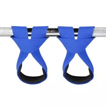 1 пара подъемных ремней для силовых тренировок, фитнес-тяг, ремни для поддержки запястья, ремень для бодибилдинга, тяжелой атлетики, становой тяги в спортзале L чёрный