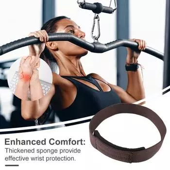 1 пара подъемных ремней для силовых тренировок, фитнес-тяг, ремни для поддержки запястья, ремень для бодибилдинга, тяжелой атлетики, становой тяги в спортзале M чёрный