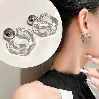 1 пара подарочных обручей, новые геометрические акриловые серьги C-образной формы, прозрачные женские ювелирные изделия, подвесные подвески для путешествий синий