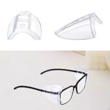 1 пара подходит для маленьких и больших очков, боковые крышки для очков для использования в помещении и на открытом воздухе clear