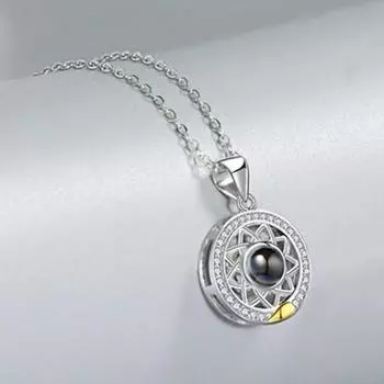 1 пара подходящего ожерелья, магнитное ожерелье «Солнце и Луна», креативное ожерелье «для него и для нее» в подарок 2