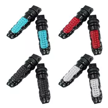 1 пара подножек для скутера, модификация мотоцикла, аксессуары, замена отверстий M8, задняя подножка для пассажира, педаль чёрный