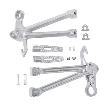 1 пара подножек для заднего пассажира мотоцикла, подножки для ног, подножка для скутера, педаль для мотоцикла для GSXR1000 2007-2008 серебряный