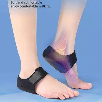 1 пара подпяточников, гелевые подпяточники для лечения боли в пятке, подошвенного фасциита, отличные подпяточники S чёрный